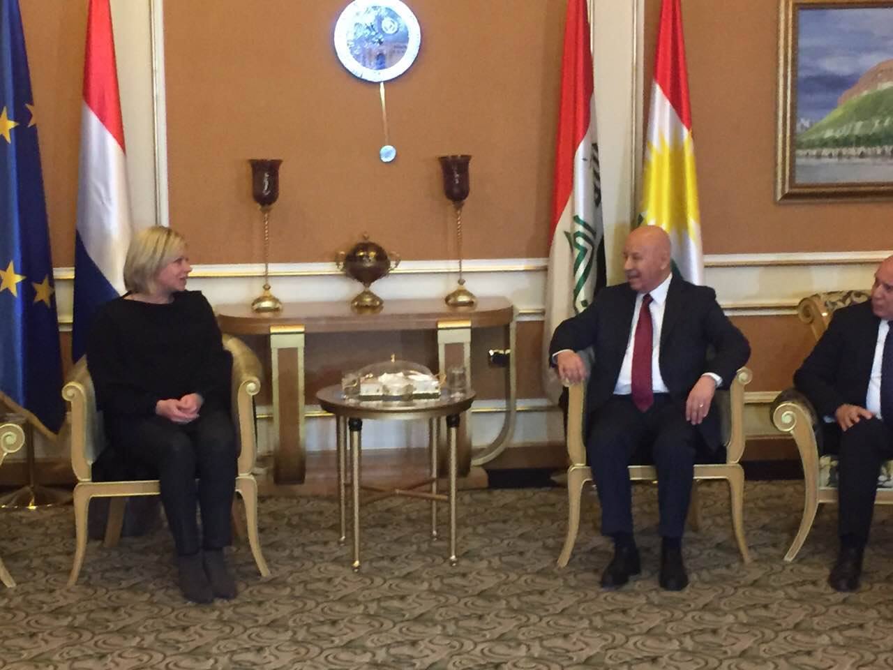 به‌ وێنه‌ و ڤيديۆ.. وه‌زيرى به‌رگرى هۆڵه‌ندا گه‌يشته‌ هه‌ولێر